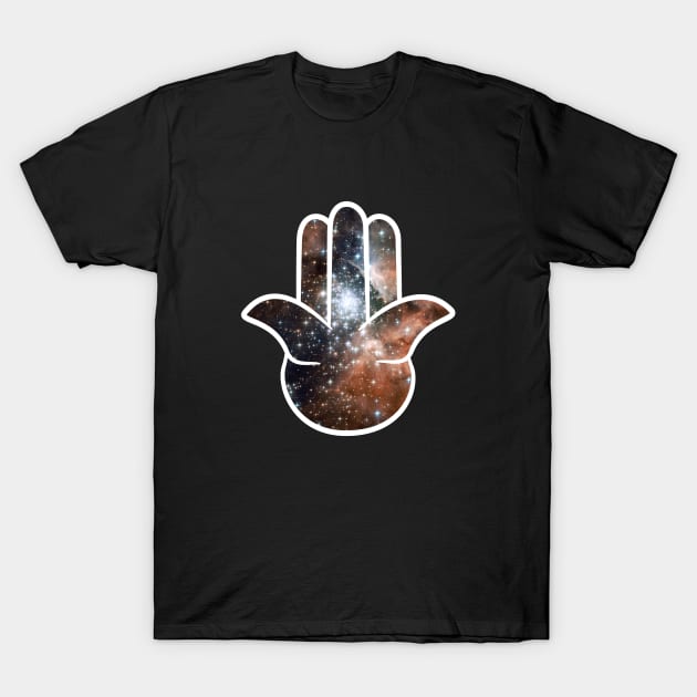 Hamsa Galaxy T-Shirt by mailboxdisco